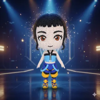 Figura de Zoey KPOP 3D Efecto Crochet