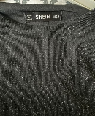 Vestido negro con brillo