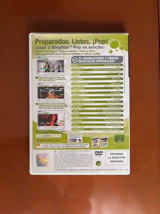 Micrófonos y videojuego Singstar Pop PS2