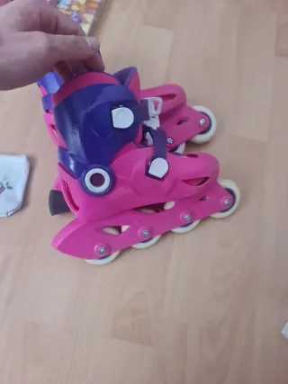 Patines en línea rosas y morados Talla 28-30