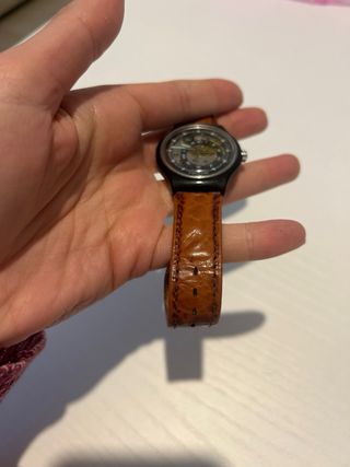 Orologio Swatch Automatico Pelle Marrone
