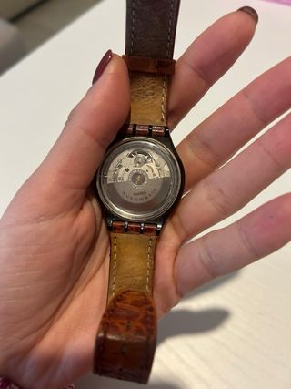 Orologio Swatch Automatico Pelle Marrone