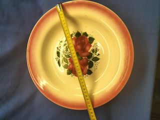 Prato Louças Sacavém Grande Flores Vermelhas