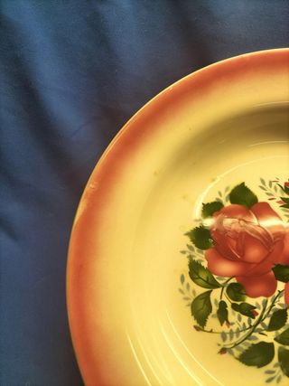 Prato Louças Sacavém Grande Flores Vermelhas