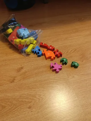 Puzzle Tractor Letras Colores