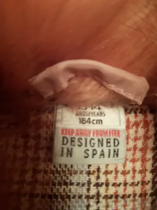 Abrigo Charanga cuadros rosa