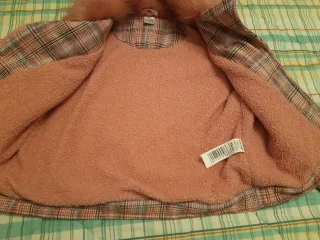 Abrigo Charanga cuadros rosa