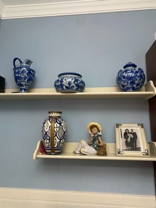 Mueble modular madera y cristal