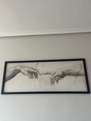 Cuadro La Creación de Adán Marco Negro