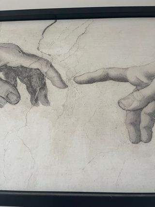 Cuadro La Creación de Adán Marco Negro