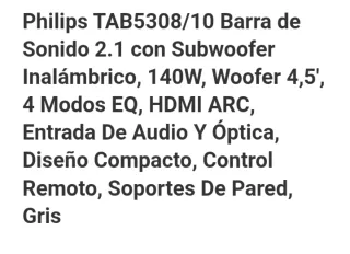 Barra de Sonido Philips Negra