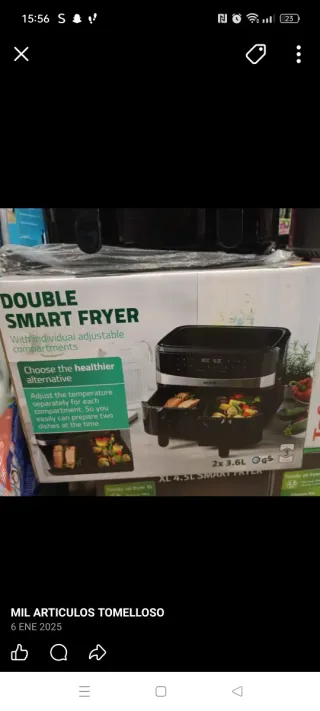 Freidora de aire doble Smart Fryer . Una pasada.