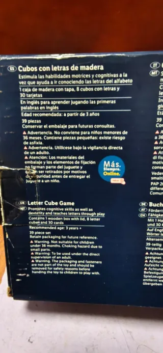 Cubos de madera con letras Playtive