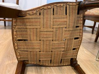 4 Sillas Clásicas Madera Respaldo Rejilla