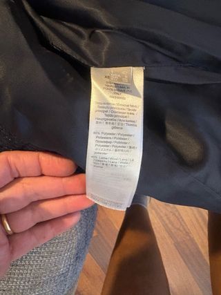 Cappotto blu scuro in lana, tg 42
