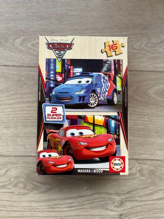 2 Puzzles Cars Madera Educa