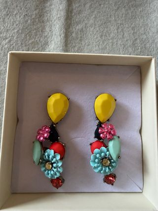 Pendientes llamativos multicolor