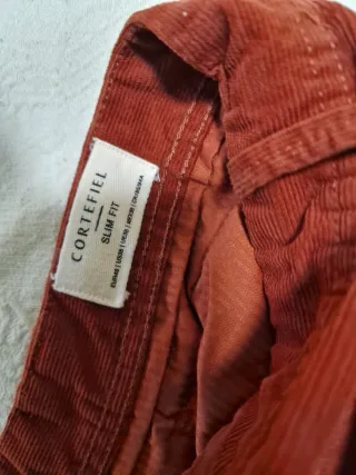 Pantalones Cortefiel Pana Fina Talla 36 Slim