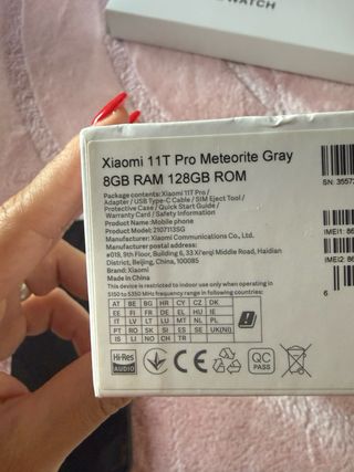 Xiaomi 11T Pro 128GB Nero/Grigio