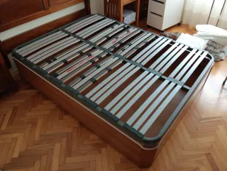 Cama canapé abatible madera y metal