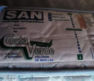 Colchón ortopédico de muelles 105 cm con funda