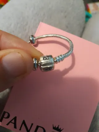 Pulsera Pandora Plata y Blanco