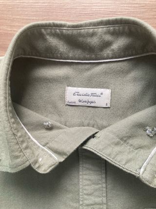 Camisa Massimo Dutti Verde Oliva Talla M