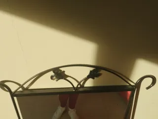 Espejo decorativo marco metal negro