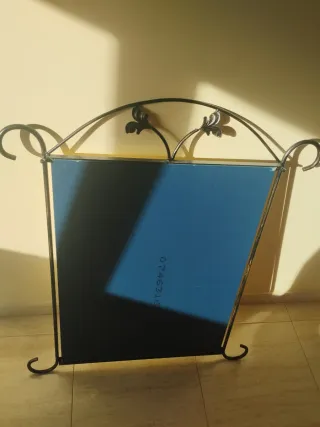 Espejo decorativo marco metal negro