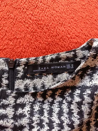 Vestido Zara Blanco y Negro