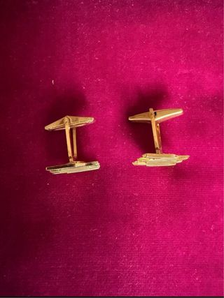 Gemelos Banco Hispano Americano Dorados