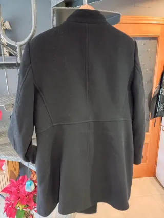 Abrigo Zara Negro Mujer