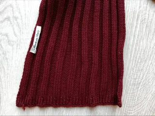 Sciarpa bordeaux a coste