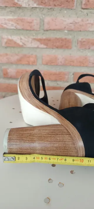 Sandalias Tacón Piel Negra
