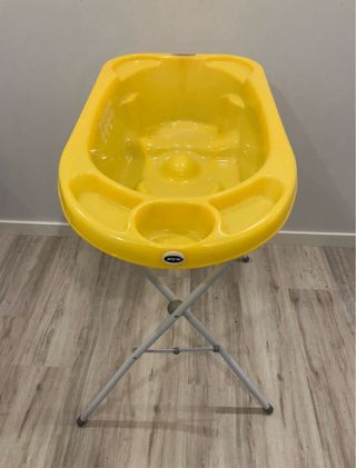 Bañera infantil Jané amarilla con soporte