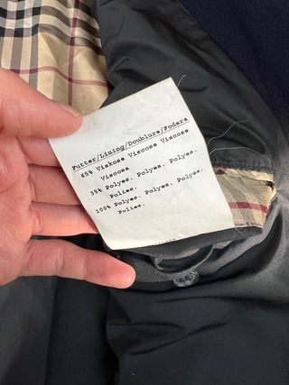 Abrigo Burberry Azul Marino