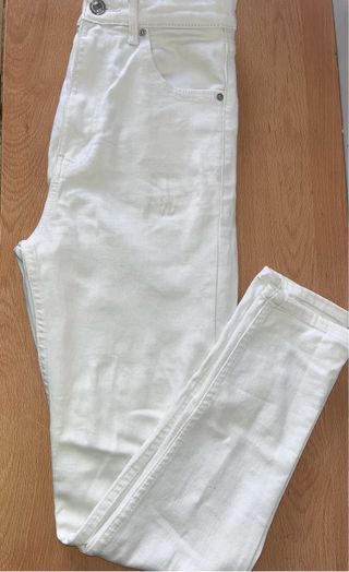 Pantalón Bershka Blanco Talla S
