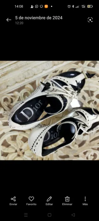 Zapatos Dior Beige y Rosa También en blanco y negr