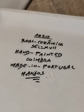 Lote 2 Platos Cerámica Portuguesa Artesanal
