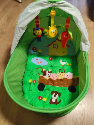 Cuna de playa plegable con protección UV