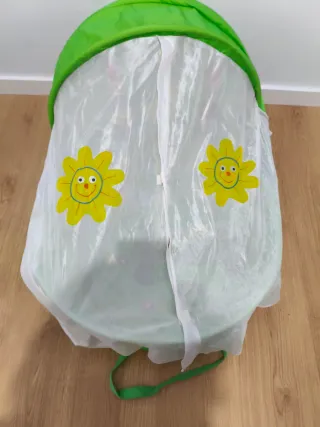 Cuna de playa plegable con protección UV