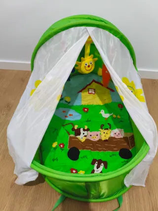 Cuna de playa plegable con protección UV