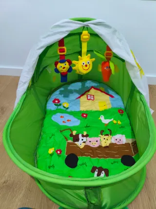 Cuna de playa plegable con protección UV