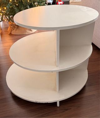 Mesa estantería redonda 3 niveles