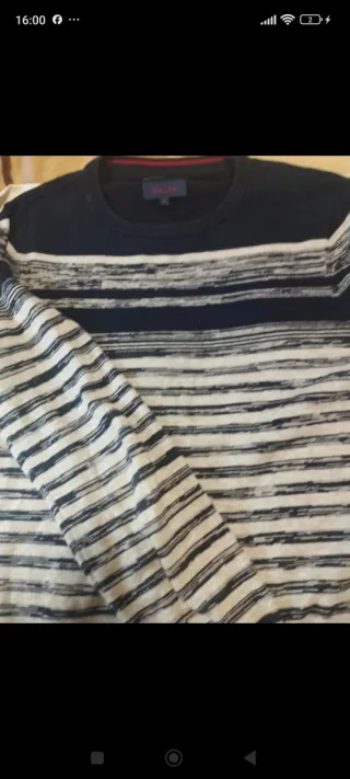 Jersey Salsa Rayas Azul y Blanco