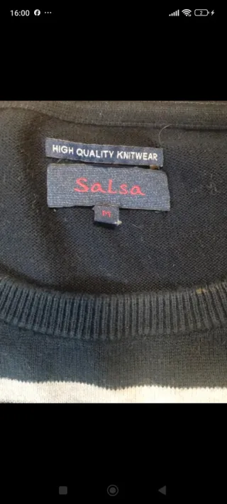 Jersey Salsa Rayas Azul y Blanco