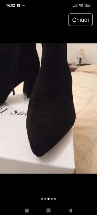 Stivaletti camoscio neri n.38