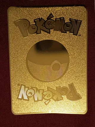 Carta Pokémon Eevee y Pikachu Dorada