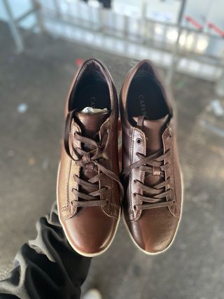 Sneakers Pelle Marroni Uomo