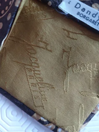 Cravatta vintage marrone e oro anni 70